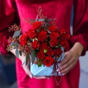 Цветы в конверте "Красные розы"