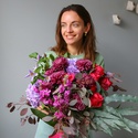 Букет "Осенній марсала"