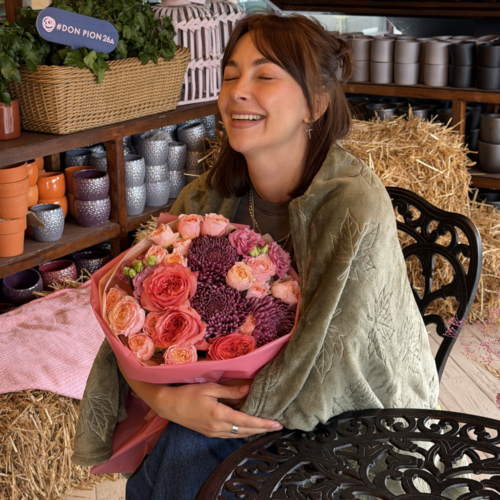Осінній букет з хризантемою "Барви осені"
