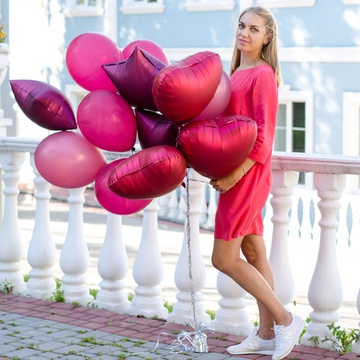 Охапка воздушных шаров "Марсала"