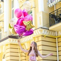 Охапка воздушных шаров с цифрой