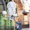 Охапка воздушных шаров Серебро
