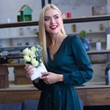 Цветы в конверте "Белые розы"