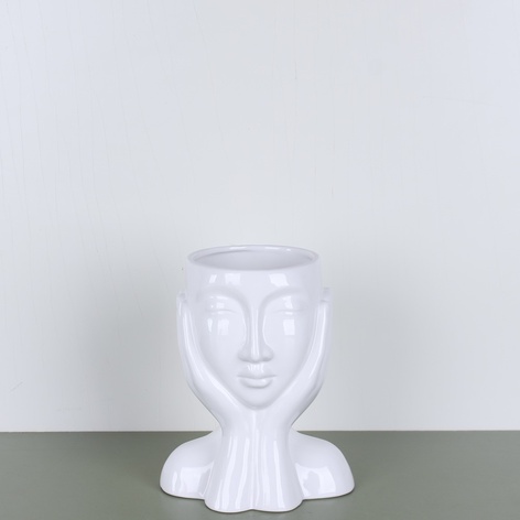 Ваза керамическая Face, белая