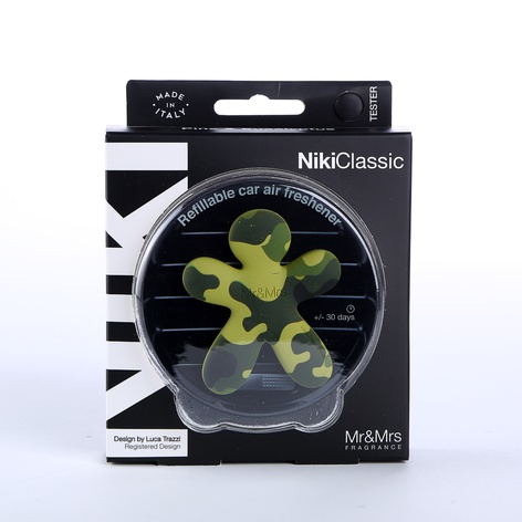 Ароматизатор в машину человечек Mr&Mrs NIKI CLASSIC Pine & Eucalyptus - Green Camouflage