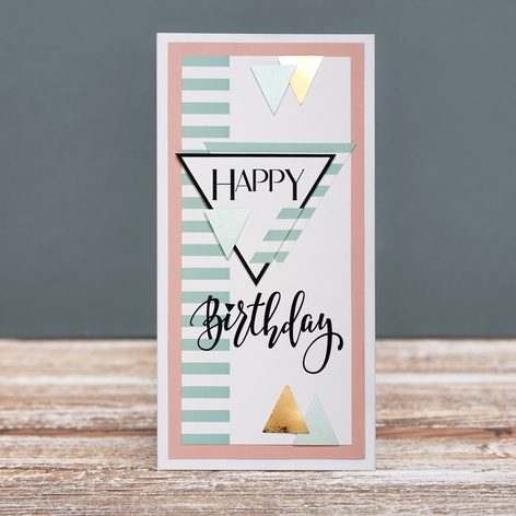 Поздравительный конверт для денег с конвертом "Happy Birthday"