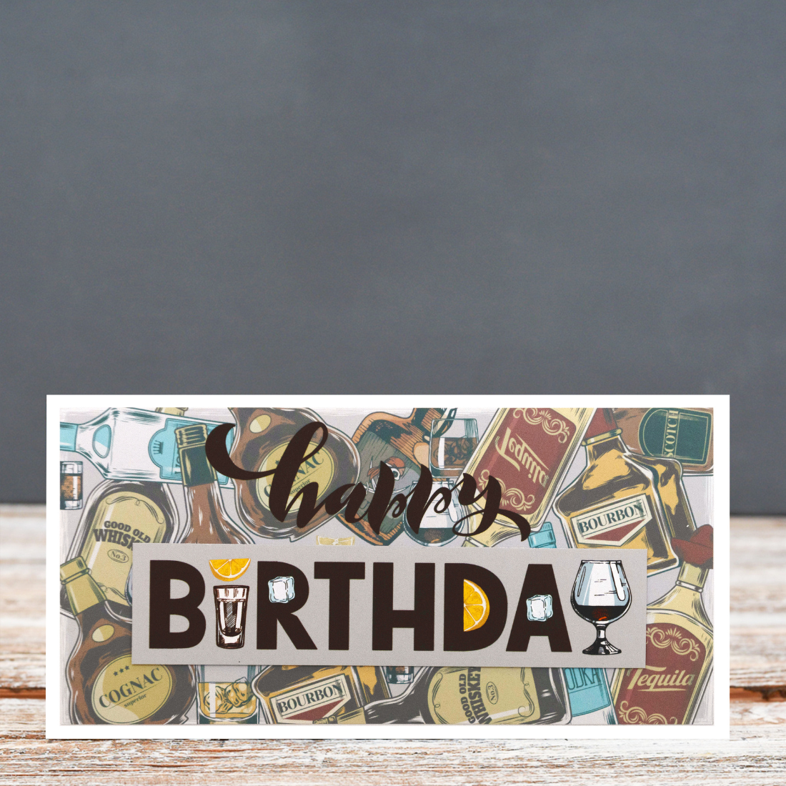 Вітальний конверт для грошей із конвертом "Happy Birthday"