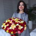 Букет микс из 101 розы 5 сортов