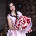 Букет 101 ветка кустовой розы микс