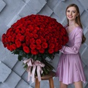 Букет 201 красная роза Mэри Mи, 80 см