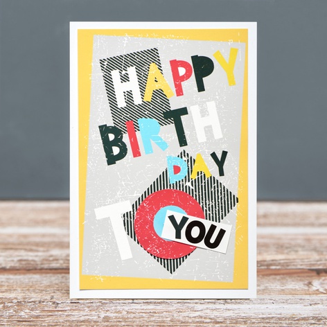 Открытка ручной работы "Happy Birthday to you"