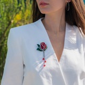 Брошка Троянда Бутон