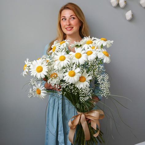 Летний букет из ромашек