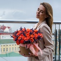 Цветы в коробке "Цветочная фантазия", M