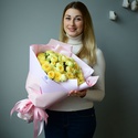 19 пионовидных роз Пиони Баблз