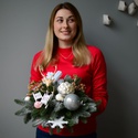 Новогодняя композиция из искусственной хвои "Зимний лес"