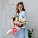 Букет с гортензией "Крылья ангела"