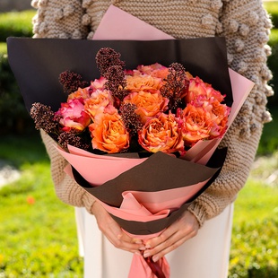 Букет 15 роз Фри Спирит