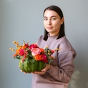 Цветы в тыкве "Сочный сезон"