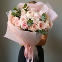 Букет из 15 пионовидных роз Дэвид Остин