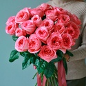 Букет з 25 троянд "Пінк Експрешн"