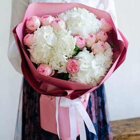 Букет з гортензією "Безмежна ніжність"