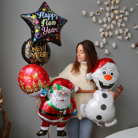 Оберемок з кульок "Дід Мороз і Олофф"