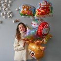 Охапка воздушных шаров "Рождественская"