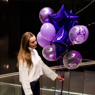 Оберемок повітряних куль "Фіолетовий блиск"
