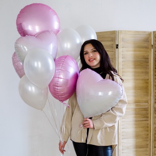 Оберемок повітряних куль "Ніжно-рожевий"