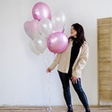 Охапка воздушных шаров "Нежно-розовая"