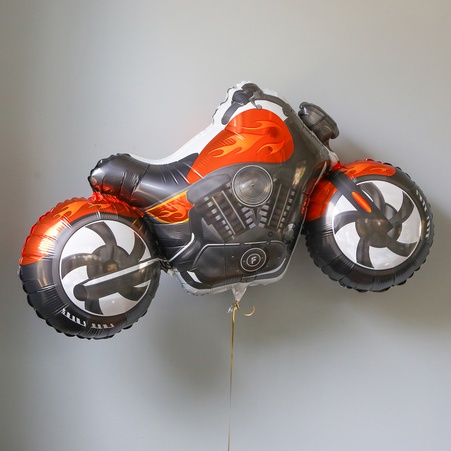 Фольгована куля "Мотоцикл помаранчевий"
