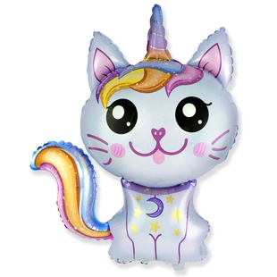 Фольгована повітряна куля Кішка-єдиноріг
