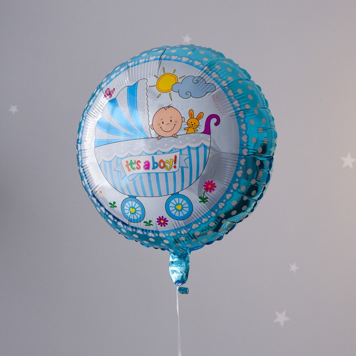 Охапка воздушных шаров на рождение малыша