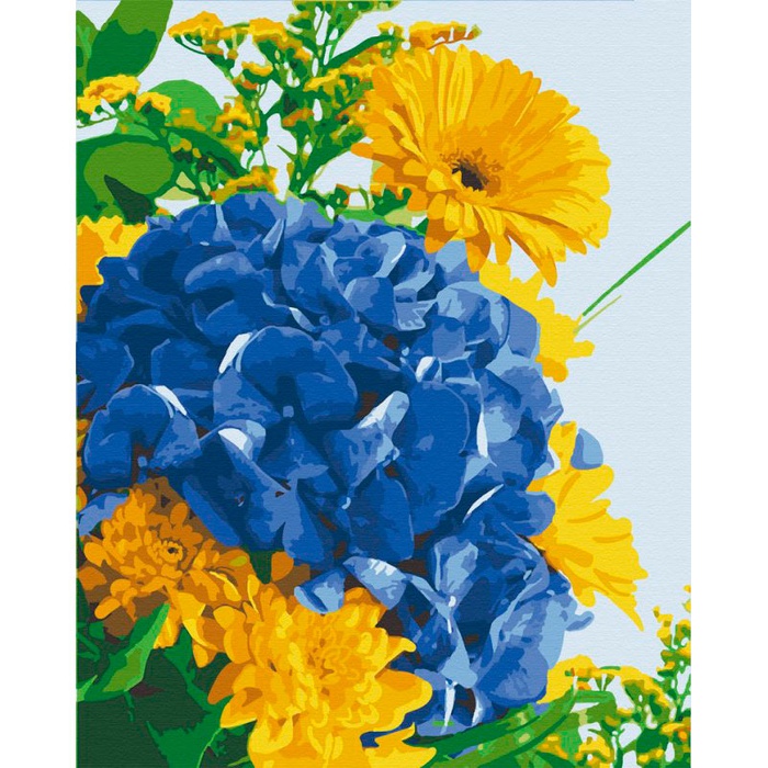 Картина по номерам "Желто-голубые цвета"