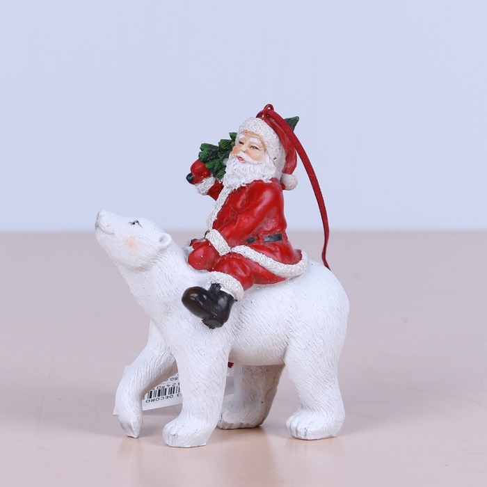 Ялинкова іграшка "Санта на ведмедику"