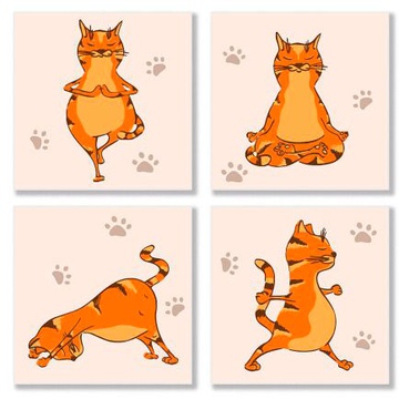 Набір для розпису за номерами "Yoga-cat"