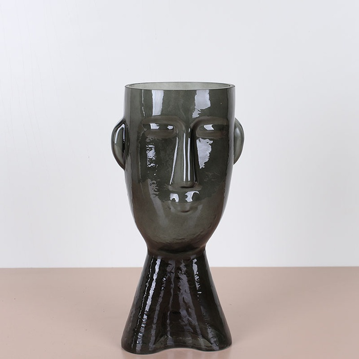 Стеклянная ваза "Голова" от HOFF