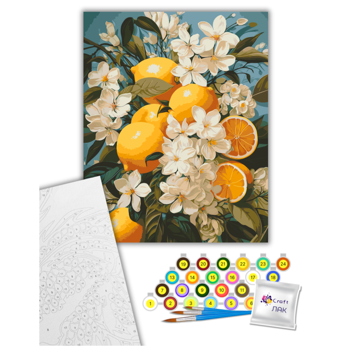 Картина по номерам "Лимонный букет"