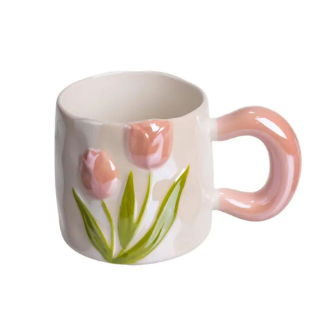 Чашка Нежный тюльпан, розовый
