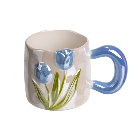 Чашка Нежный тюльпан, голубой