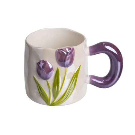 Чашка Нежный тюльпан, фиолетовый
