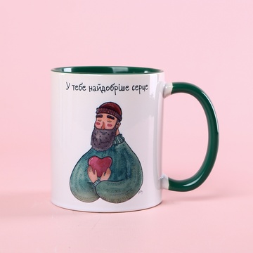 Керамическая чашка «У тебя самое доброе сердце»