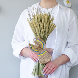 Букет із пшениці з янголом-пташкою