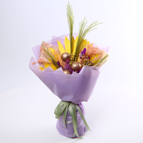 Букет из сухоцветов "Цветное счастье"