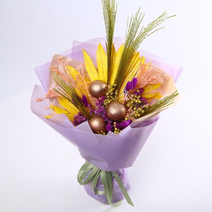 Букет из сухоцветов "Цветное счастье"