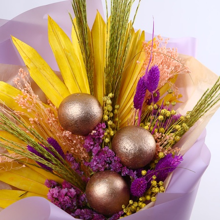 Букет из сухоцветов "Цветное счастье"