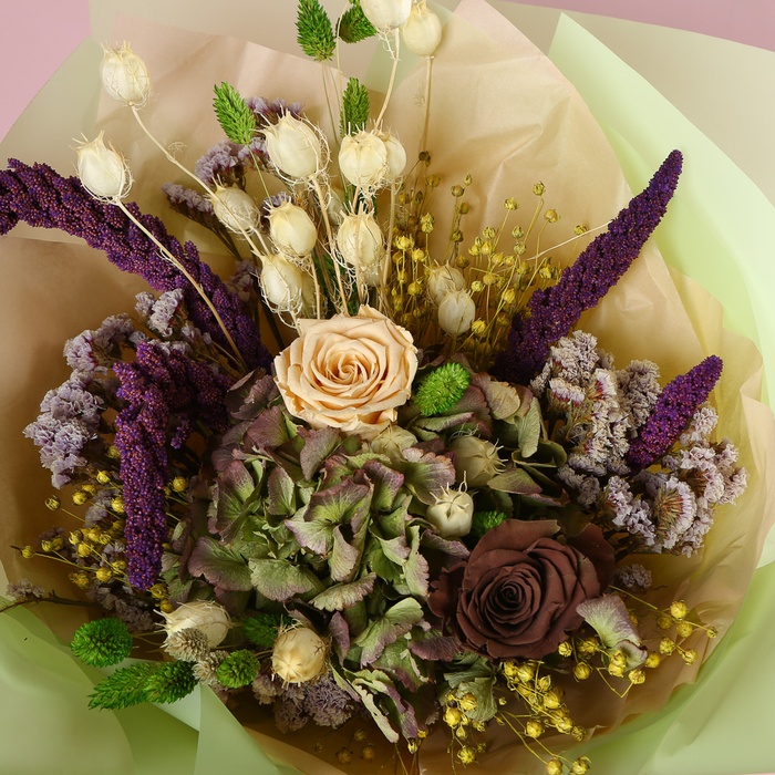 Букет сухоцвітів "Квіткова текстура"