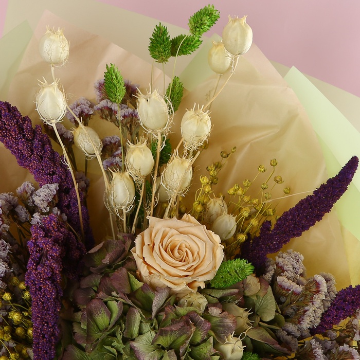 Букет сухоцвітів "Квіткова текстура"