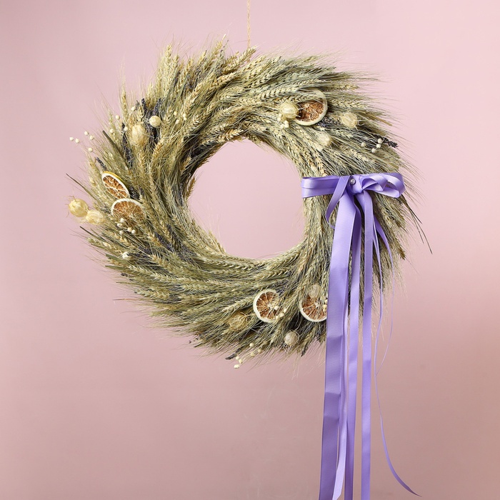 Интерьерный венок "Пшеничное спокойствие"
